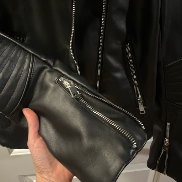 Zara moto leather jacket - Picture 3 of 4